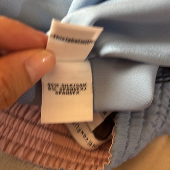 DVF Faustyn Cool Blue Silk Pajama Pants - Picture 8 of 8